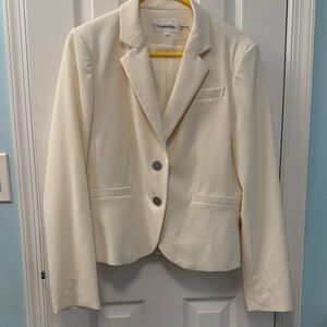 Calvin Klein Women's Cream Blazer